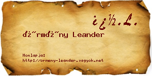 Örmény Leander névjegykártya